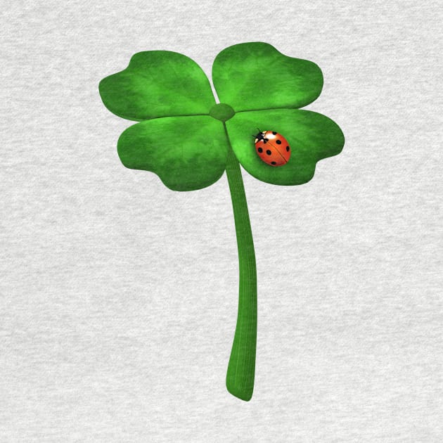 cloverleaf with ladybird by AndreaTiettje